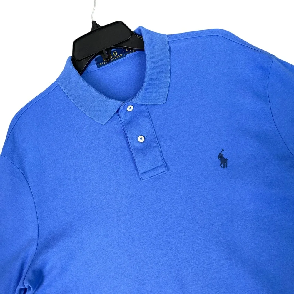 Polo Ralph Lauren Shirt Mens L Navy Pony Short Sleeve Business Casual Golf